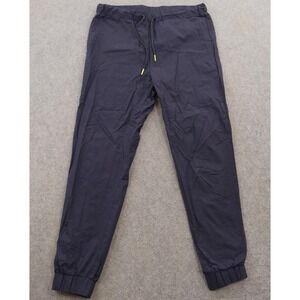 Han Kjobenhavn Joggers Pants Mens Medium Blue Elastic Waist Tapered Drawstring